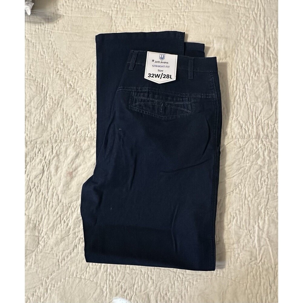 Jett Jeans Straight Fit Women 32W/28L Lightweight Blue Denim High Rise NWT